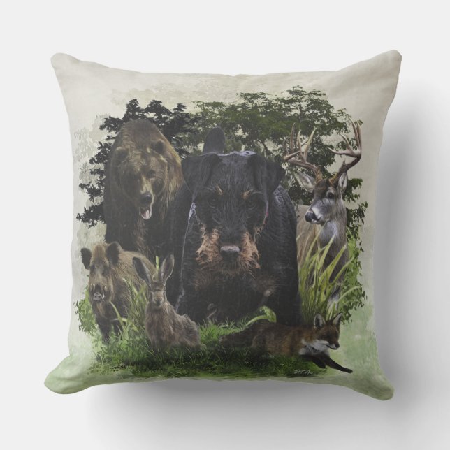 Duitse jaagterger (Jagddooder) Buitenkussen (Voorkant)