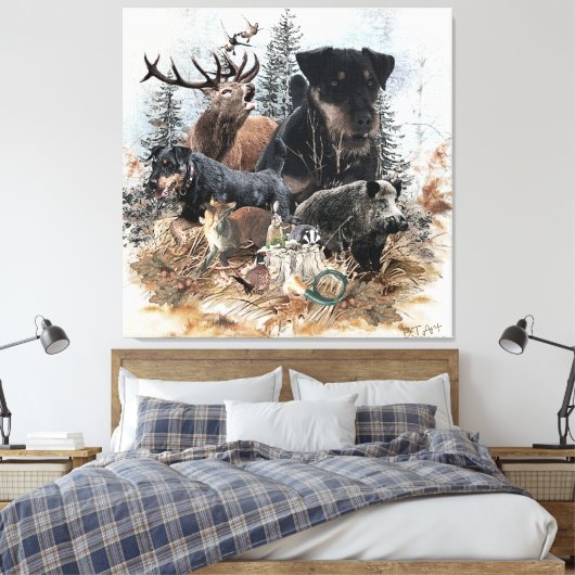 Duitse jaagterger (Jagddooder) Canvas Afdruk (Insitu (Slaapkamer))