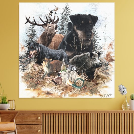Duitse jaagterger (Jagddooder) Canvas Afdruk (Insitu (Woonkamer))