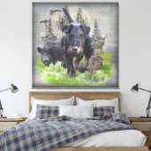 Duitse jaagterger (Jagddooder) Canvas Afdruk (Insitu (Slaapkamer))