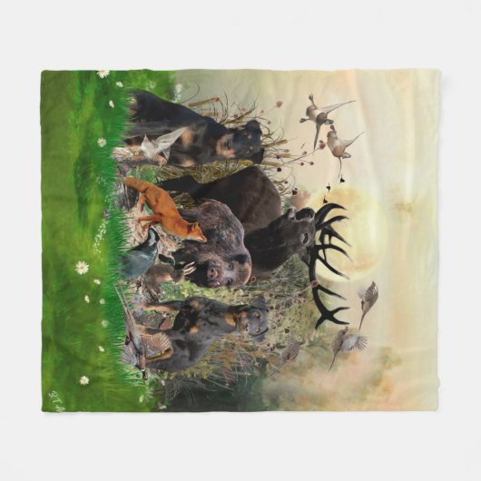 Duitse jaagterger (Jagddooder) Fleece Deken (Voorkant (Horizontaal))