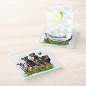 Duitse jaagterger (Jagddooder) Glazen Onderzetter (Schuin)