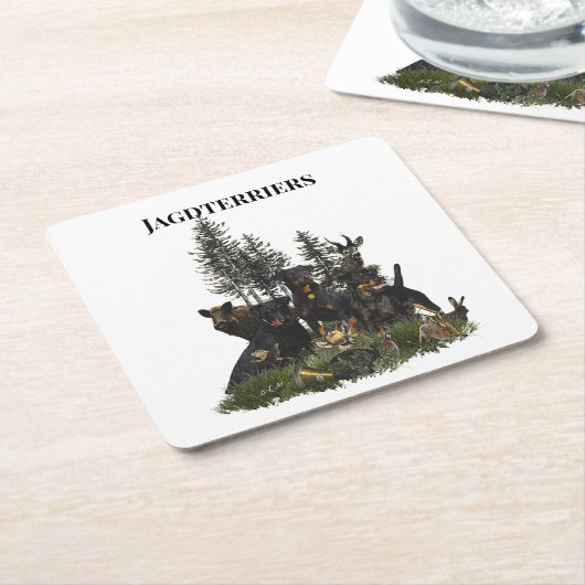 Duitse jaagterger (Jagddooder) Kartonnen Onderzetters (Schuin)