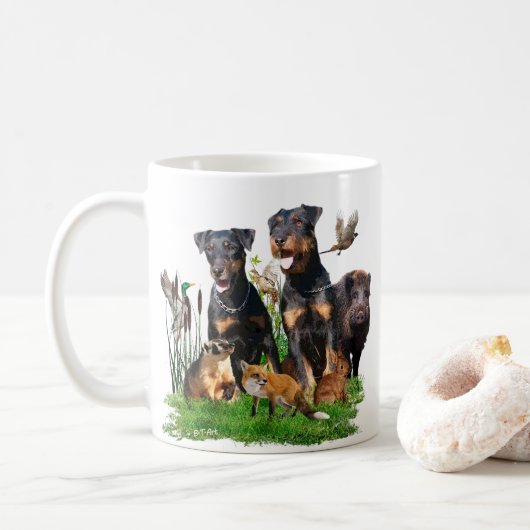 Duitse jaagterger (Jagddooder) Koffiemok (Met donut)