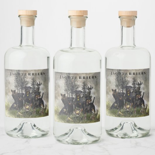 Duitse jaagterger (Jagddooder) Likeurfles Etiket (Flessen)