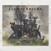 Duitse jaagterger (Jagddooder) Likeurfles Etiket (Enkel label)