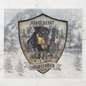 Duitse jaagterger (Jagddooder) Likeurfles Etiket (Enkel label)