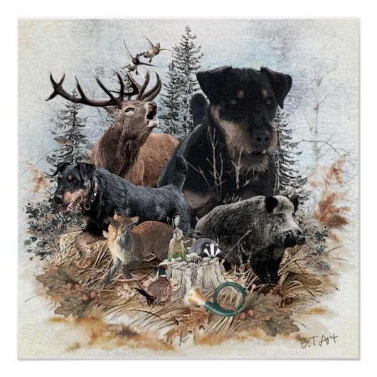 Duitse jaagterger (Jagddooder) Perfect Poster (Voorkant)