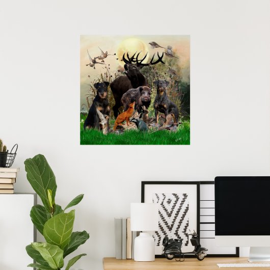 Duitse jaagterger (Jagddooder) Poster (Thuiskantoor)