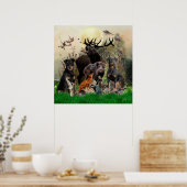 Duitse jaagterger (Jagddooder) Poster (Keuken)