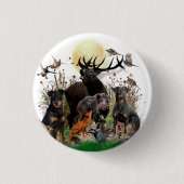 Duitse jaagterger (Jagddooder) Ronde Button 3,2 Cm (Voorkant)