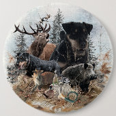 Duitse jaagterger (Jagddooder) Ronde Button 6,0 Cm (Voorkant)