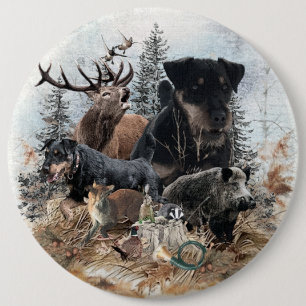 Duitse jaagterger (Jagddooder) Ronde Button 6,0 Cm