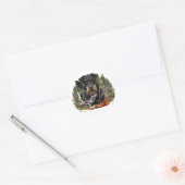 Duitse jaagterger (Jagddooder) Ronde Sticker (Envelop)