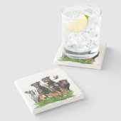 Duitse jaagterger (Jagddooder) Stenen Onderzetter (Zijkant)