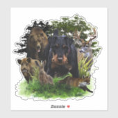 Duitse jaagterger (Jagddooder) Sticker (Vel)