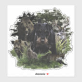 Duitse jaagterger (Jagddooder) Sticker (Vel)