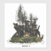 Duitse jaagterger (Jagddooder) Sticker (Vel)