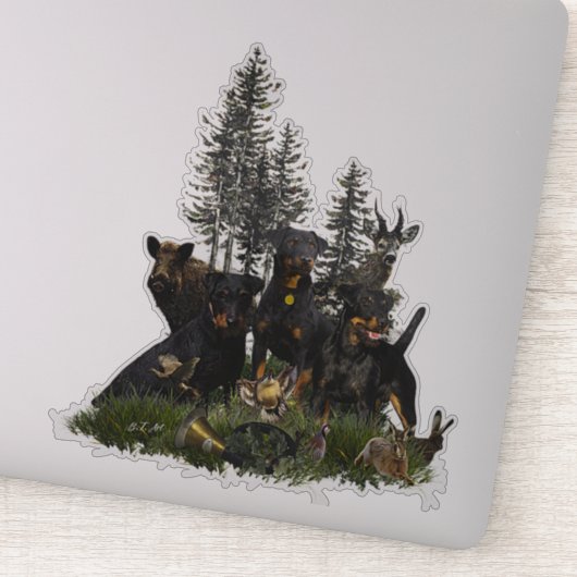 Duitse jaagterger (Jagddooder) Sticker (Detail)