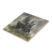 Duitse jaagterger (Jagddooder) Tegeltje (Zijkant)