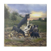 Duitse jaagterger (Jagddooder) Tegeltje (Voorkant)