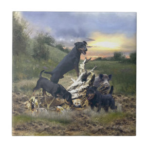 Duitse jaagterger (Jagddooder) Tegeltje