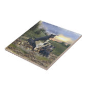 Duitse jaagterger (Jagddooder) Tegeltje (Zijkant)