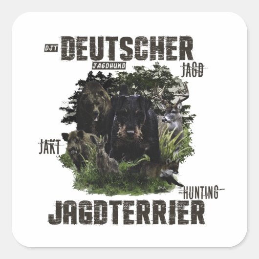 Duitse jaagterger (Jagddooder) Vierkante Sticker (Voorkant)