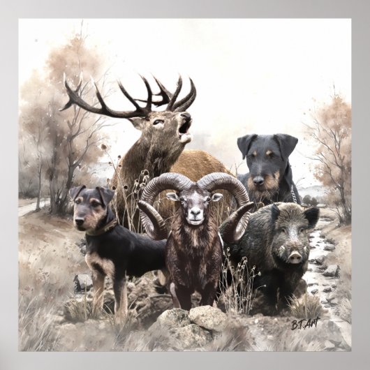 Duitse jachtterger poster (Voorkant)