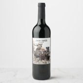 Duitse jachtterger wijn etiket (Voorkant)