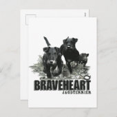 Duitse jachtterriër, de Jagdterriër, art Feestdagenkaart (Voorkant / Achterkant)