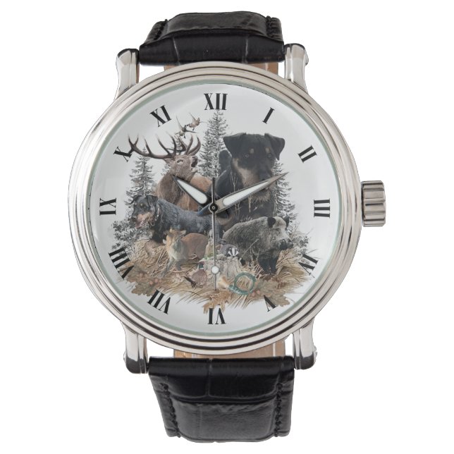 Duitse Jachtterriër (Jagdterrier) Horloge (Voorkant)