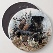 Duitse jachtterriër (Jagdterrier)   Ronde Button 6,0 Cm (Voorkant /achterkant)