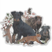 Duitse Jachtterriër (Jagdterrier) Sticker (Voorkant)