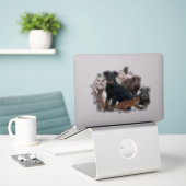 Duitse Jachtterriër (Jagdterrier) Sticker (Laptop op bureau)