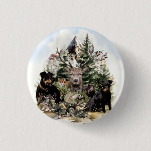Duitse jachtterriers ronde button 3,2 cm