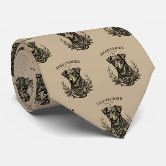 Duitse jachtterriërs stropdas (Opgerold)