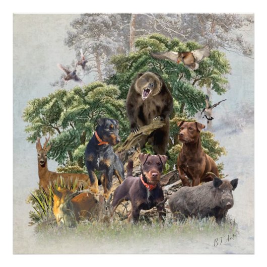 Duitse Jagdanger, altijd klaar om te jagen Foto Afdruk (Voorkant)