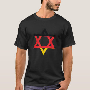 Duitse Joodse Half Jood Israël Ster David Purim He T-shirt