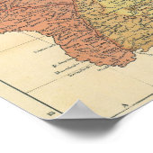 Duitse kaart 1895 - Duitsland Poster (Hoek)