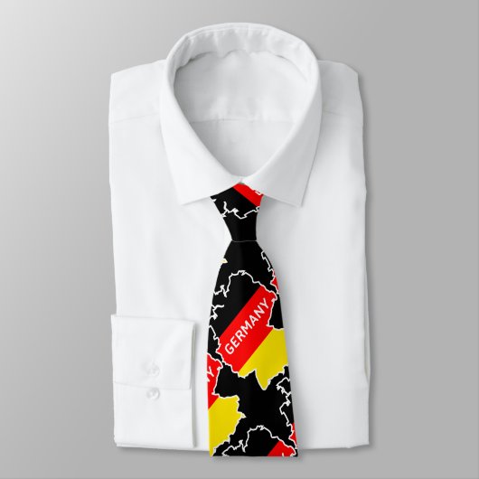 Duitse kaart en vlag stropdas (Gebonden)