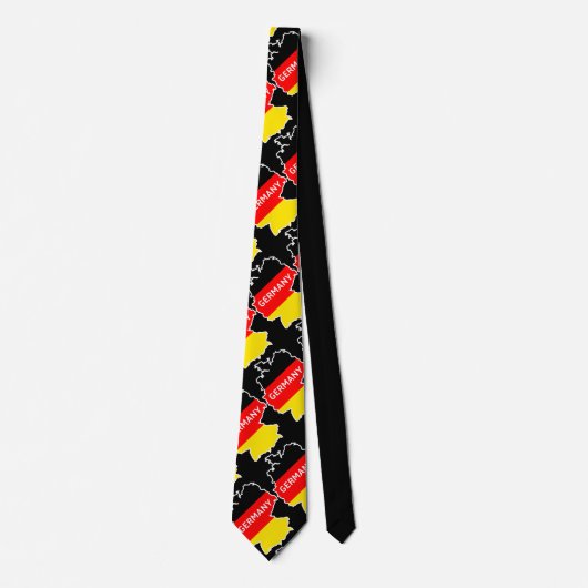 Duitse kaart en vlag stropdas (Voorkant)