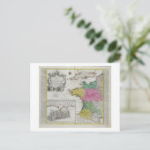 Duitse kaart met Engelse marineaanvallen op Frans (Staand voorkant)