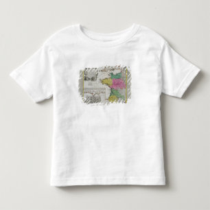 Duitse kaart met Engelse marineaanvallen op Frans Kinder Shirts