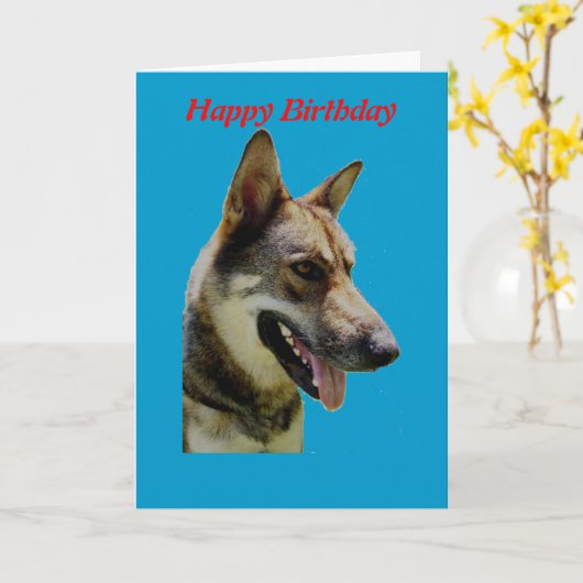 Duitse Kaart Shepard Birthday (Gele Bloem)