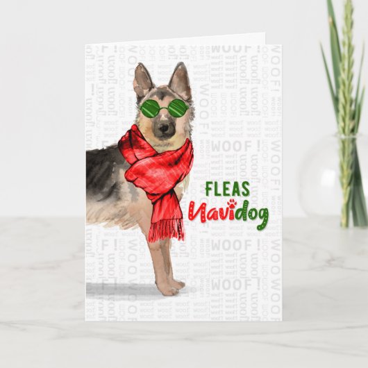 Duitse Kaart Shepherd Fleas NaviDOG Holiday (Voorkant)