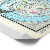 Duitse kaart van de Noordpool (1891) Poster (Hoek)