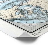 Duitse kaart van de Noordpool (1891) Poster (Hoek)