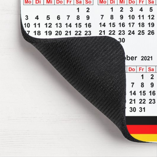 Duitse kalender 2021 muismat (Hoek)