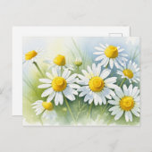 Duitse kamille in bloei feestdagenkaart (Voorkant / Achterkant)